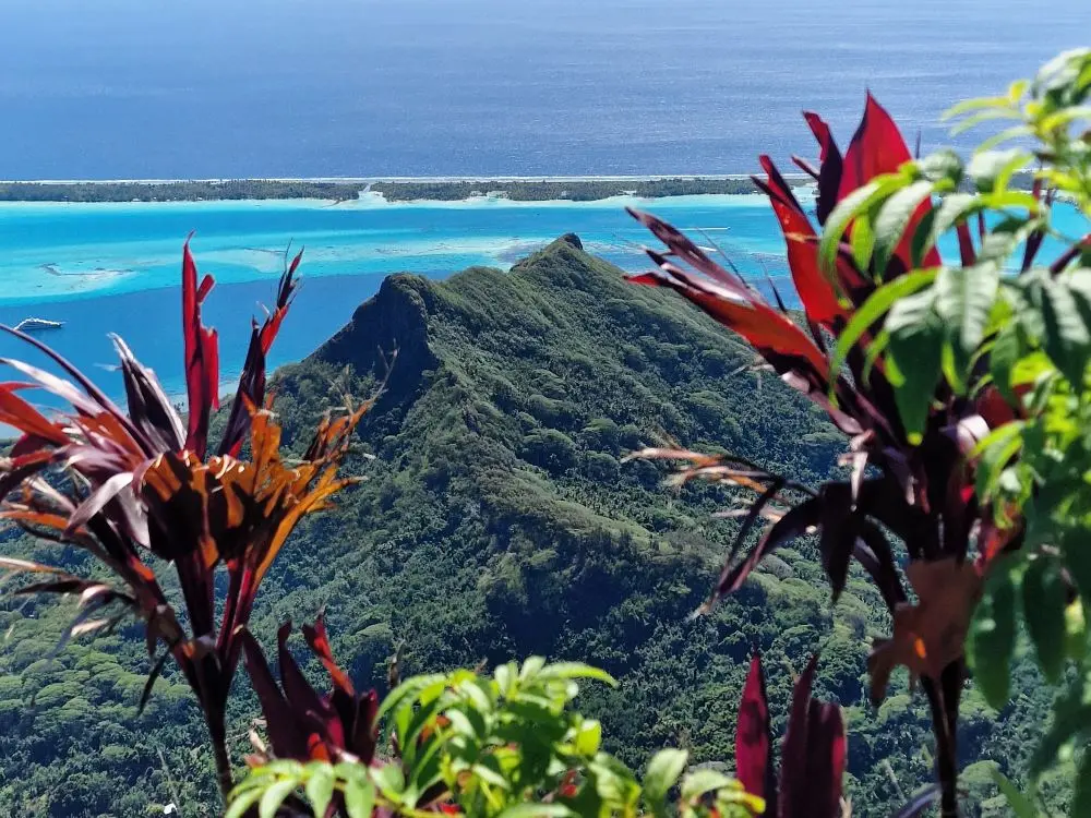 Views of Bora Bora on the Mount Piri Hiking Trail
