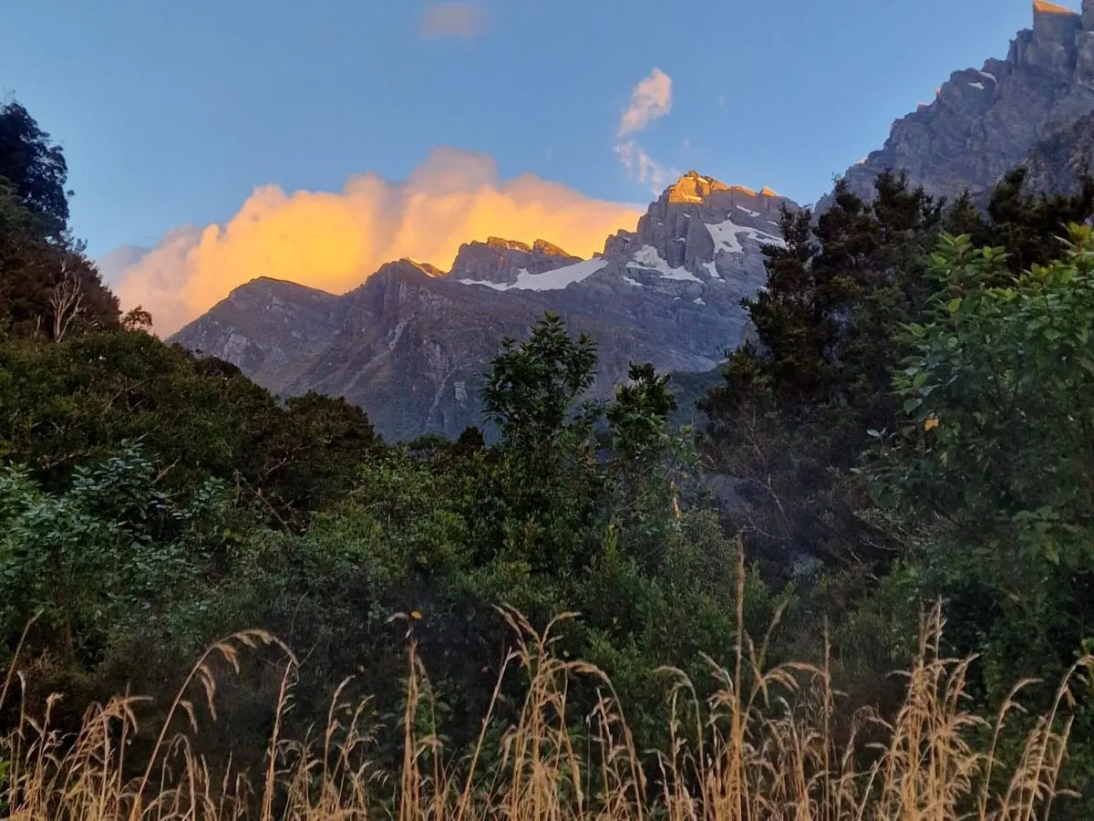 Sunset View on The Copland Track to Welcome Flat Hut