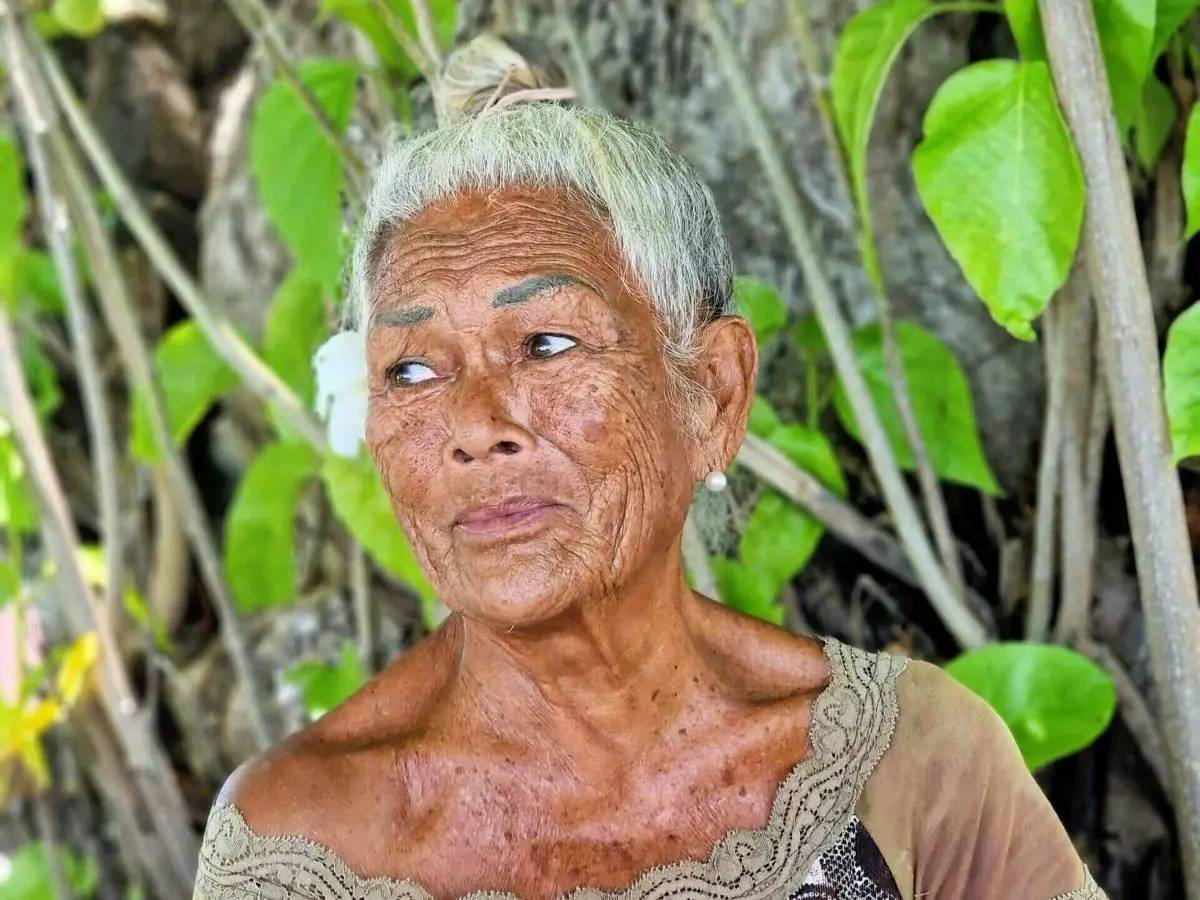 Portrait of singer Poline from Fakarava in French Polynesia