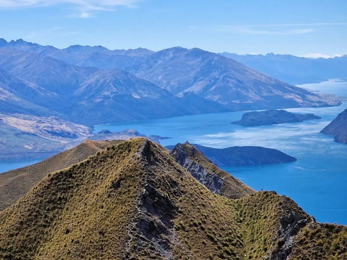 View from the Roys Peak Track in Wanaka, New Zealand