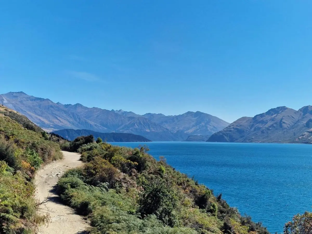 The Waterfall Creek Track from Wanaka leading to the trailhead of Roys Peak Track