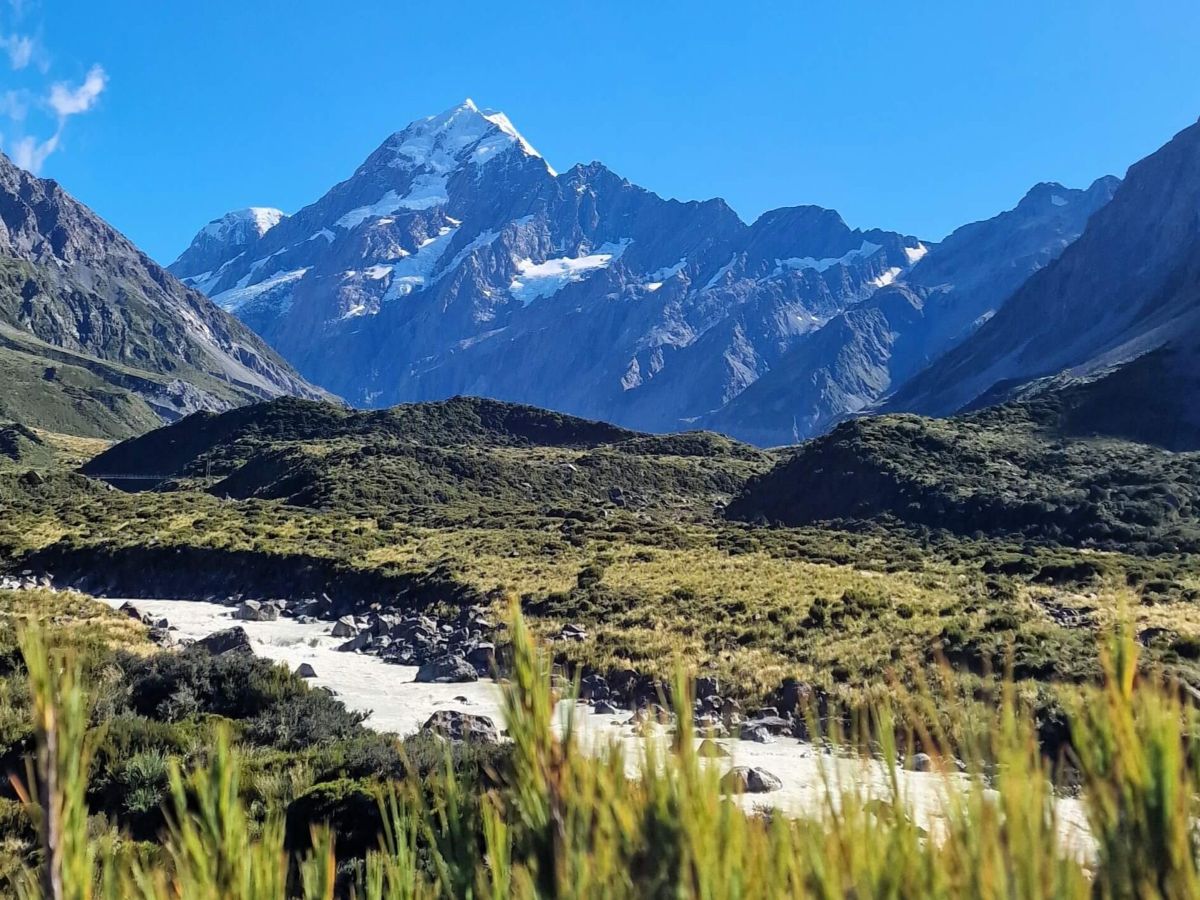 Walking through Hookey Valley towards the trailhead of Sefton Bivvy: A Bucket List Hike in Mount Cook